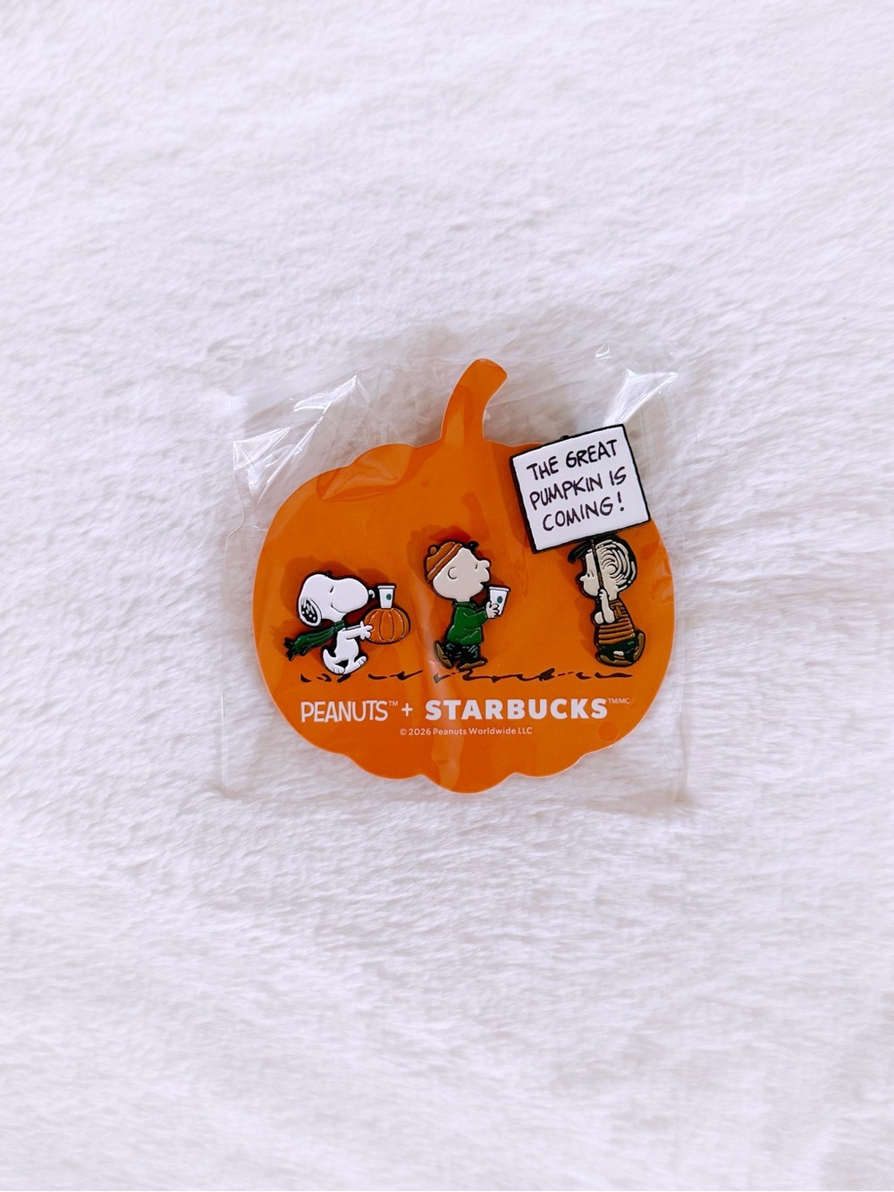 Peanuts x Starbucks 2026 Collection The Great Pumpkin Halloween Enamel Pin Set